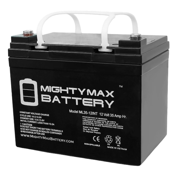 12V 35AH INT Battery Replacement For Invacare FWD JR - 2 Pack